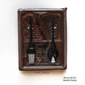 Mika Bento 4S Coklat Sendok Garpu
